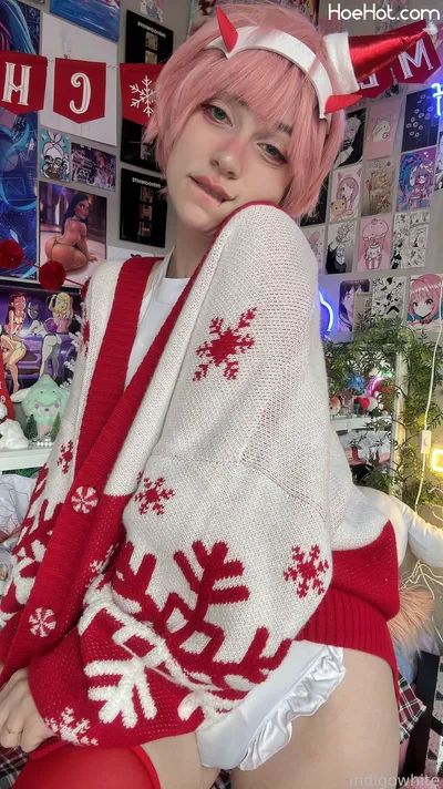 Indigo White - Zero Two Xmas nude cosplay leaked 108678