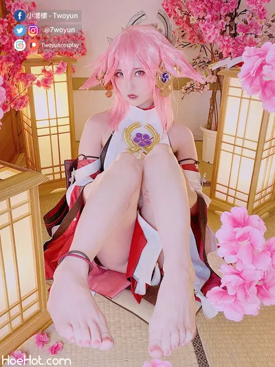 Twoyun - Yae Miko nude cosplay leaked 324110