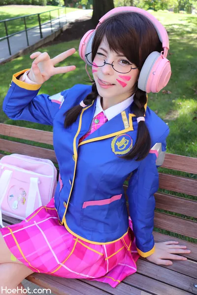 Melondoki - D.Va schoolgirl nude cosplay leaked 283195