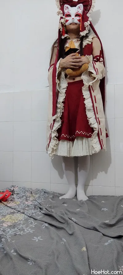 my qq group friend cosplay reimu hakurei （crossdressing） nude cosplay leaked 620095