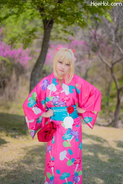 Akhee - Nero yukata nude cosplay leaked 88853