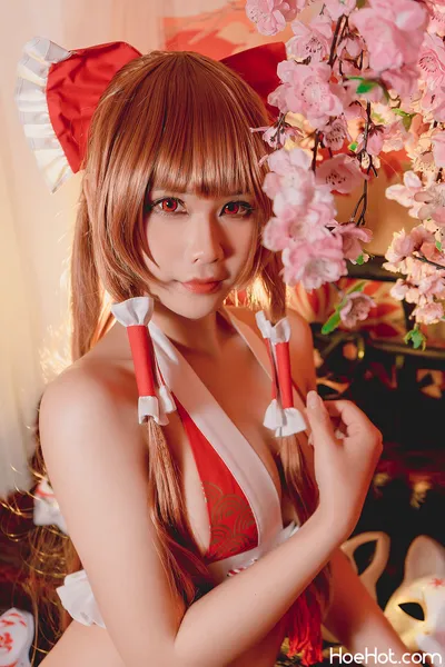 Pyon - Reimu Hakurei Bikini (Touhou Project) nude cosplay leaked 51129