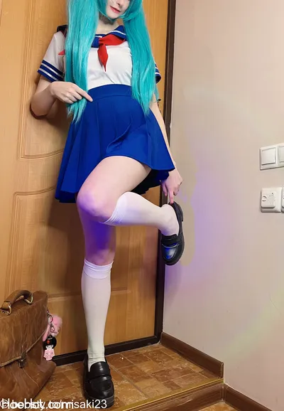 MisaKi23 - Schoolgirl Miku nude cosplay leaked 49211