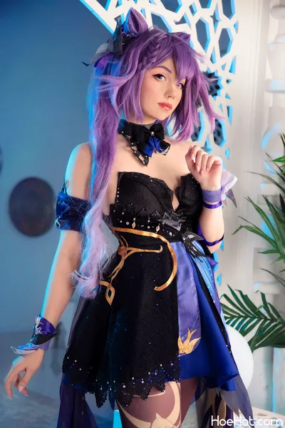 Caticornplay - Keqing Black Dress nude cosplay leaked 278717