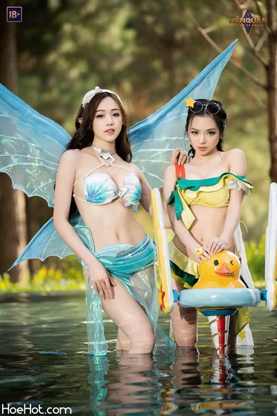 Arena of Valor Cosplay Lauriel &amp; Annette Summer Bash nude cosplay leaked 96057