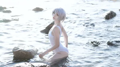 Himeecosplay - Rei Swimsuit nude cosplay leaked 405541