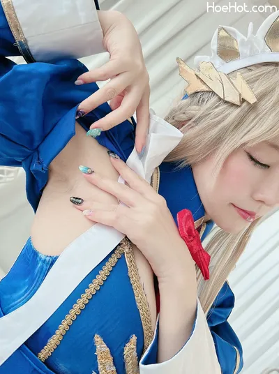 [林檎蜜紀] 👑乳上メイドでおっぱいもお尻もいっぱいな日💙 (with Mov) nude cosplay leaked 348156