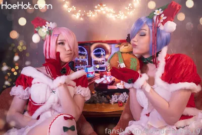 Blondelashes19 - Ram &amp; Rem XMAS nude cosplay leaked 213573