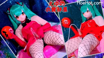 [eyu no isyoubeya(eyu)] In Hatsune Miku, Halloween, and kigurumi cosplay, she performs pumpkin masturbator masturbation &amp; dildo anal masturbation for continuous massive ejaculation. [crossdressing・futanari・kigurumi] nude cosplay leaked 147633