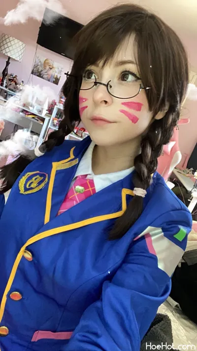 Melondoki - D.Va schoolgirl nude cosplay leaked 283203