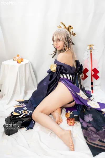 [草莓羽衣][黒ギャル八重神子]墨桜色の夜笙雅芸 nude cosplay leaked 44480