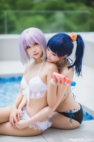 [Momoko葵葵&amp;瓜希酱]SSSS.GRIDMAN宝多六花&amp;新条茜 泳装 nude cosplay leaked 159160