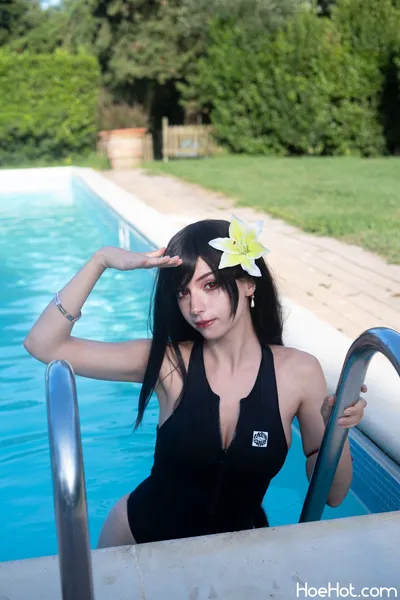 Himeecosplay - Tifa Swimsuit nude cosplay leaked 170111