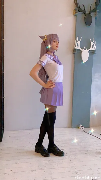 Shirogane-Sama - Keqing School Uniform nude cosplay leaked 312121