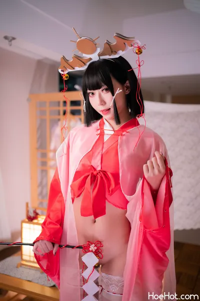 Money冷冷-辉夜巫女 nude cosplay leaked 408875