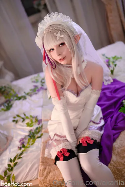 Akariia - Bride Emilia nude cosplay leaked 207628