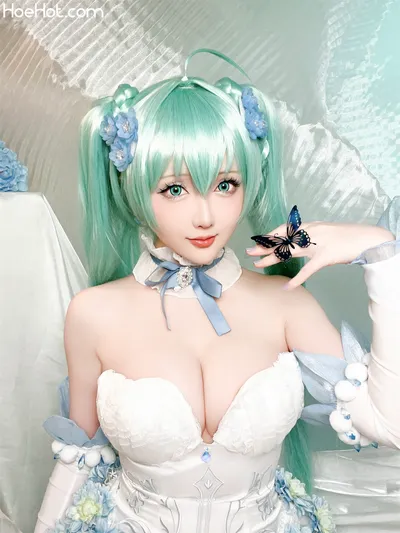 星之迟迟 初音未来粉蝶花精灵 Small nude cosplay leaked 31509