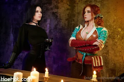 Sweetie Fox &amp; Witchersdoll - Triss &amp; Yennefer nude cosplay leaked 387976