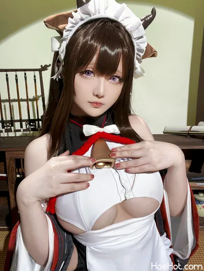 星之迟迟 2023-12月计划B - 碧蓝航线-樫野 女仆 nude cosplay leaked 63599