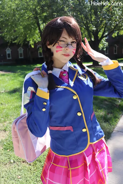 Melondoki - D.Va schoolgirl nude cosplay leaked 283209