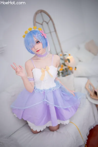 【花柒Hana】NO.02 蕾姆CLEAR DRESS nude cosplay leaked 613484