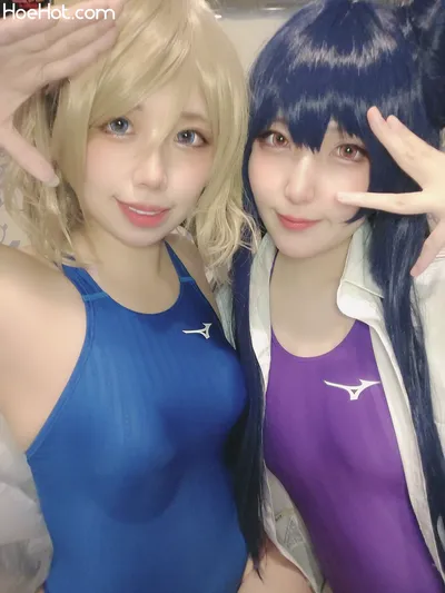 [Shuran Nyama] ラブライ〇渡〇曜ちゃんの競泳水着！善子との百合も♡♡ nude cosplay leaked 472214