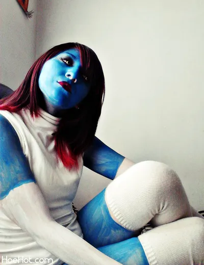 Mystique Cosplay Body Paint nude cosplay leaked 391289