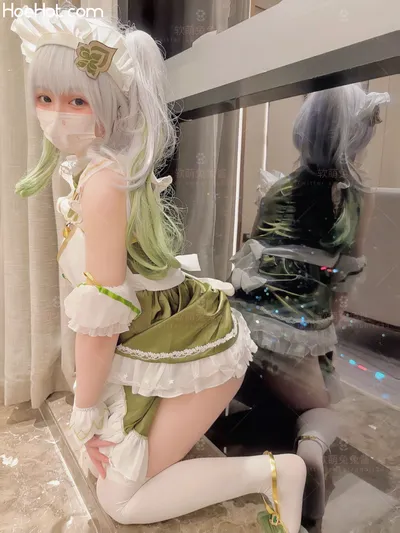 软萌兔兔酱 - Maid Nahida nude cosplay leaked 38005