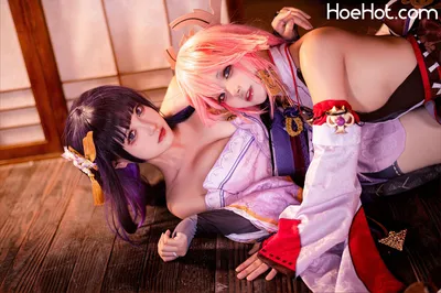 伊喵君_Nya NO.007 伊喵君_Nya &amp; JingSan - 《原神-鸣神双人》 八重&amp;雷神 双倍快乐 nude cosplay leaked 333777