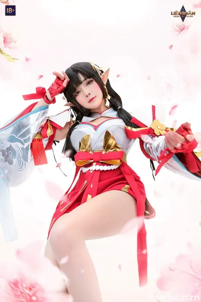 Arena of Valor Cosplay Fox Shrine Maiden Tel&#039;Annas nude cosplay leaked 60947