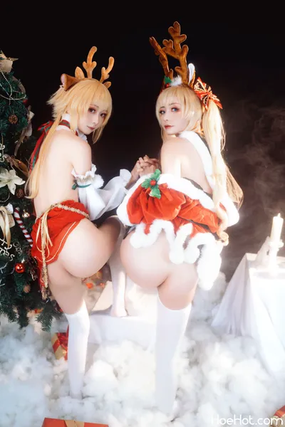 爆机少女喵小吉&amp;花音栗子 - 原神圣诞特辑 nude cosplay leaked 348926