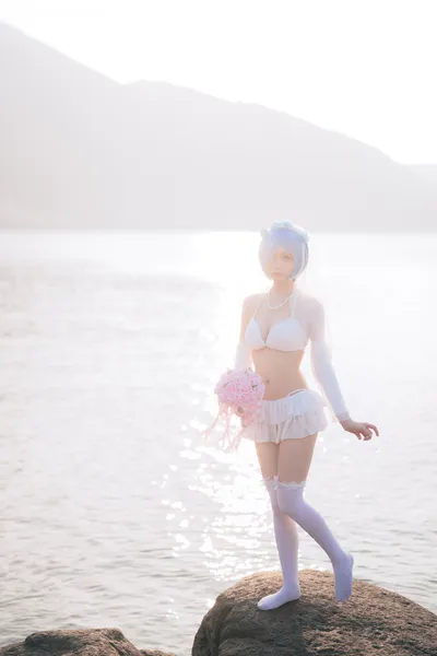 [Cheng Meow] Rem Swimsuit Bride nude cosplay leaked 553040