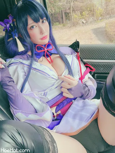 [Ringo Mitsuki] 車内で💜エロランジェリーの原神⚡️雷電将軍💜 nude cosplay leaked 576511