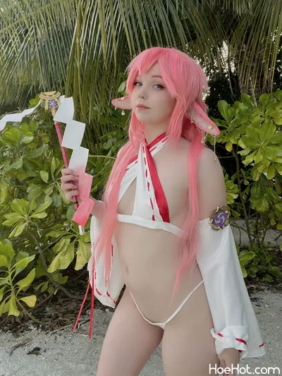 Caticornplay - Yae Miko bikini nude cosplay leaked 400410