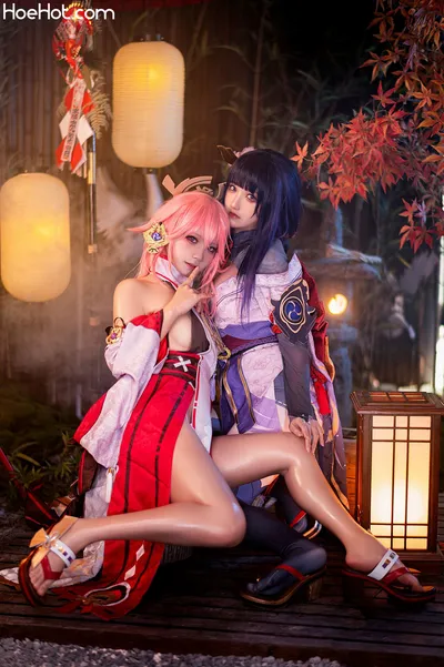 伊喵君_Nya NO.007 伊喵君_Nya &amp; JingSan - 《原神-鸣神双人》 八重&amp;雷神 双倍快乐 nude cosplay leaked 333759