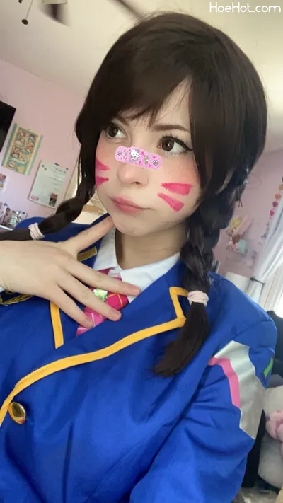 Melondoki - D.Va schoolgirl nude cosplay leaked 283220