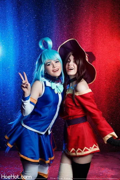 Olyashaa - Aqua and Megumin nude cosplay leaked 306127