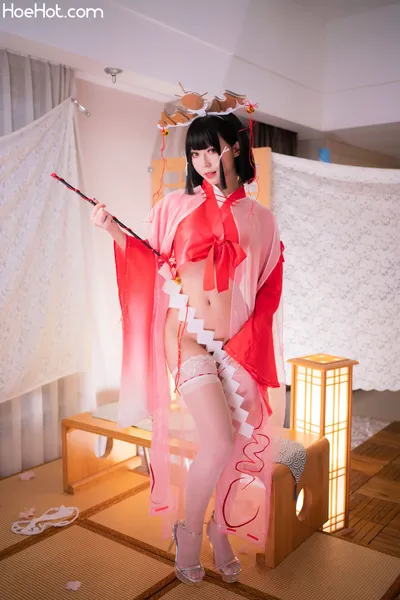 Money冷冷-辉夜巫女 nude cosplay leaked 408884