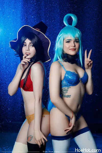 Olyashaa - Aqua and Megumin nude cosplay leaked 306134