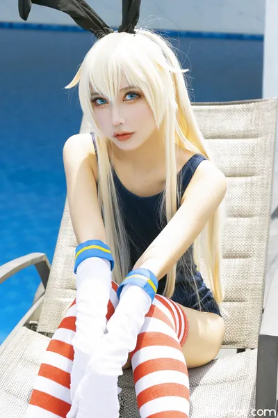 MingTao 明桃 - Shimakaze Swimsuit nude cosplay leaked 439466