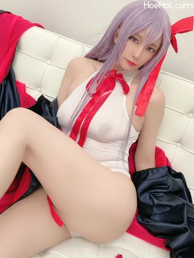 [Ringo Mitsuki] すけべな夏、小悪魔系後輩bbちゃんの夏💜😈💜スケスケえっちな白レオタード祭り💖 nude cosplay leaked 451196