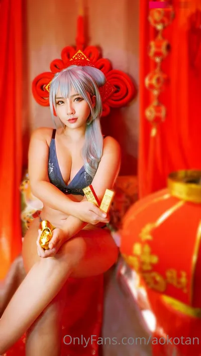 Aokotan - Miku china dress nude cosplay leaked 12012