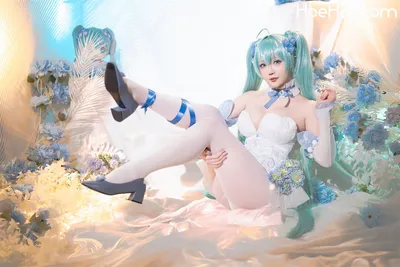 星之迟迟 初音未来粉蝶花精灵 Small nude cosplay leaked 31496