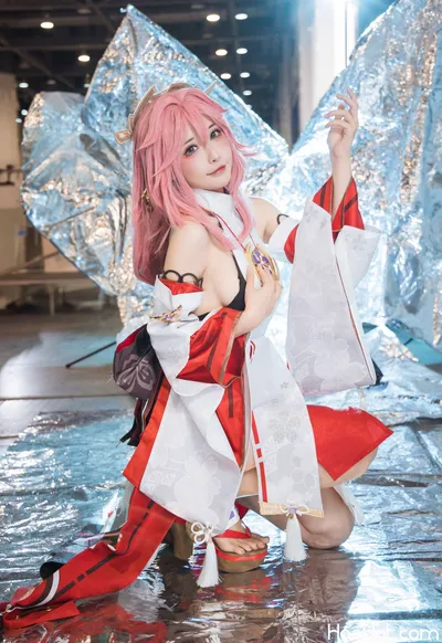 糖果果candy - 八重神子 nude cosplay leaked 68362