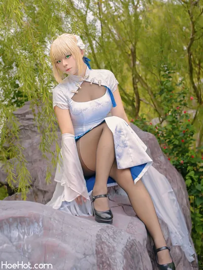 RitheCosplay - Saber Chinese dress nude cosplay leaked 308565