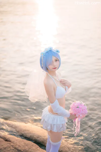 [Cheng Meow] Rem Swimsuit Bride nude cosplay leaked 553050