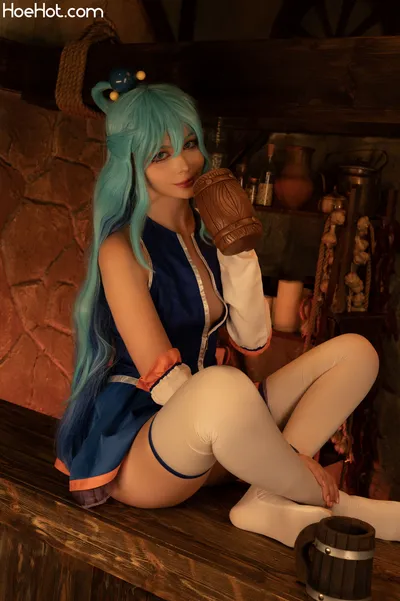 tsukides - aqua nude cosplay leaked 139587