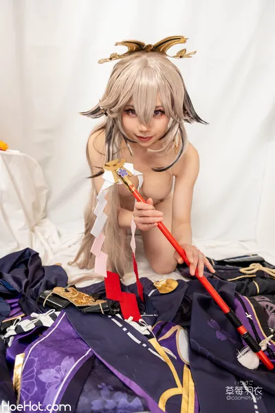 [草莓羽衣][黒ギャル八重神子]墨桜色の夜笙雅芸 nude cosplay leaked 44489