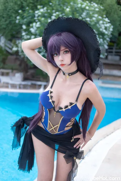 Himeecosplay - Mona swimsuit nude cosplay leaked 343524