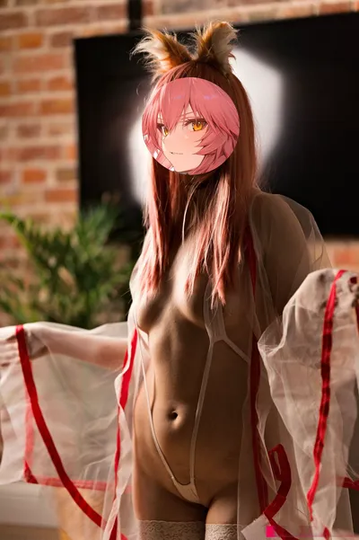 Shizuka Kawa - Tamamo no Mae miko priestess nude cosplay leaked 3063